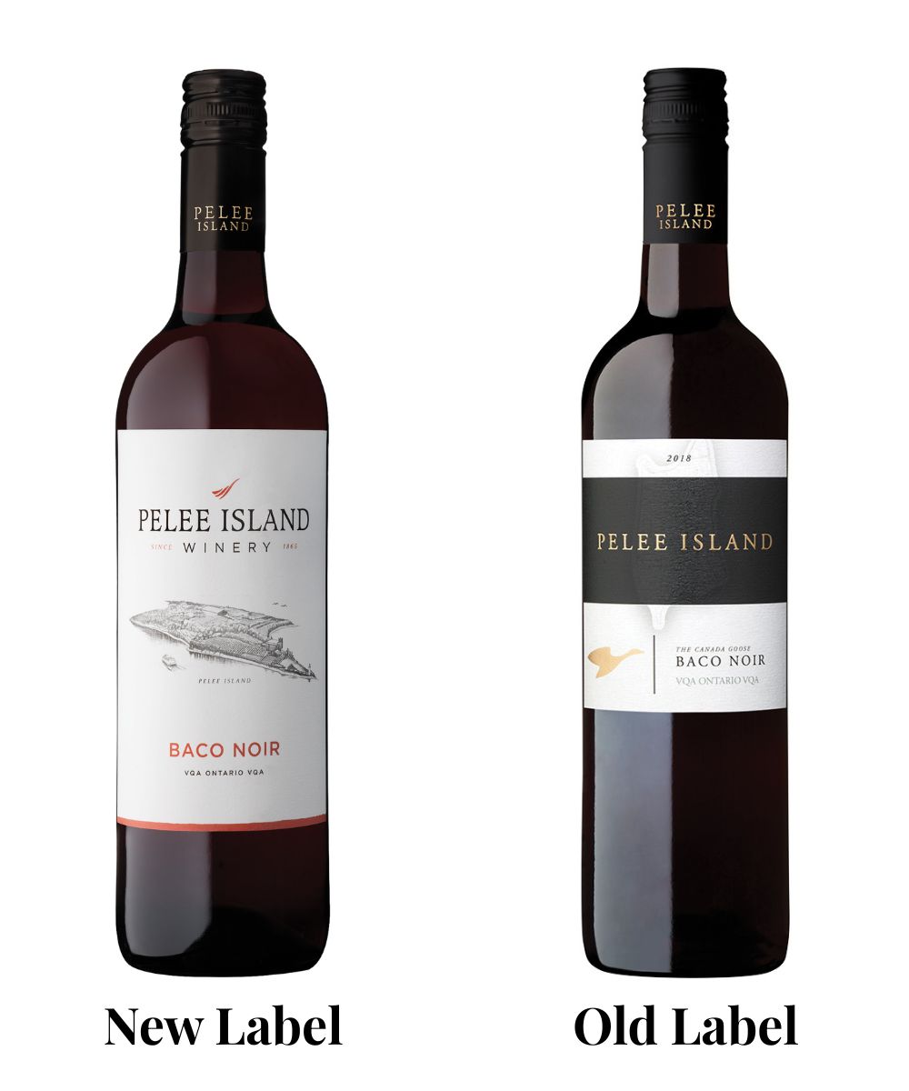 Baco Noir Core Series Old Label and New Label