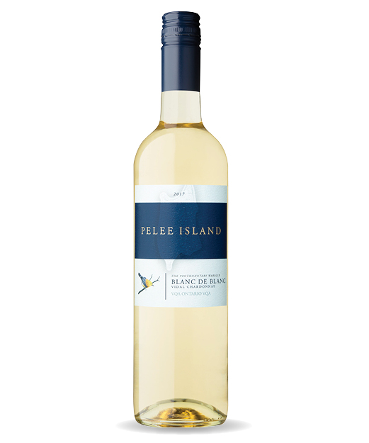 Pelee Island Winery Blanc de Blanc VQA Ontario white wine made from Chardonnay and Vidal grown in sustainable vineyards on Pelee Island.
