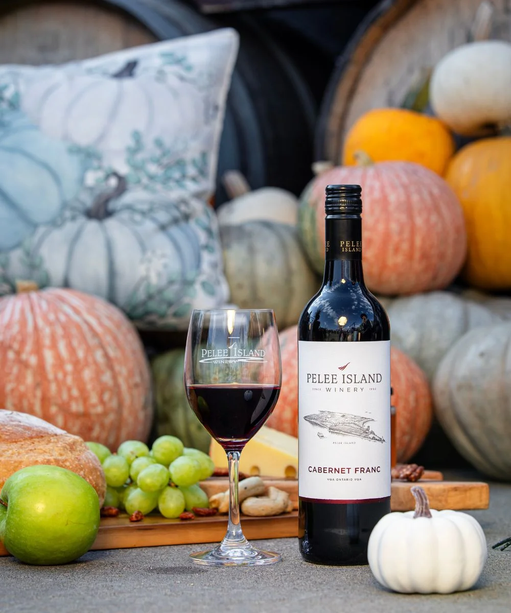 Cabernet Franc VQA with wine of Glass with Squash