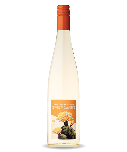 Pelee Island Winery Gewürztraminer with the prickly pear cactus on the bottle