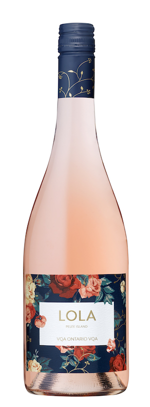 Pelee Island Winery Lola Sparkling Blush Rosé VQA Ontario rosé wine. Ontario Wine Awards Gold Medal Winner. This blush sparkling wine has hints of strawberry and blood orange flavours, serve chilled. 