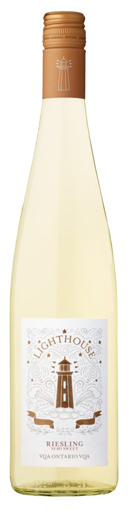 Pelee Island Winery Lighthouse Semi-Sweet Riesling VQA white wine. Pale lemon in colour. The nose will open to a fragrant orchard fresh aroma with delicate notes of citrus and peach. Fruity and clean in texture moving smoothly across the palate into a long expressive finish.