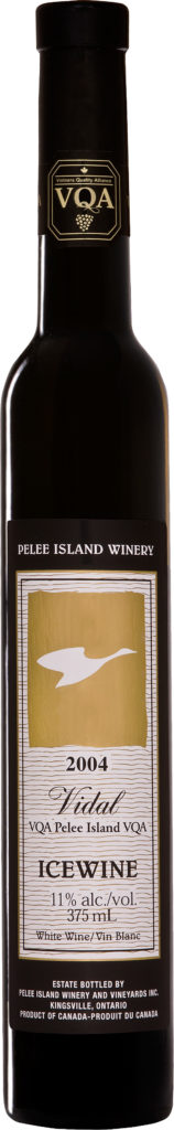 Pelee Island Winery Vidal Icewine VQA Ontario invokes apricots and peaches on the nose makes this a honey sweet nectar with balanced acidity.