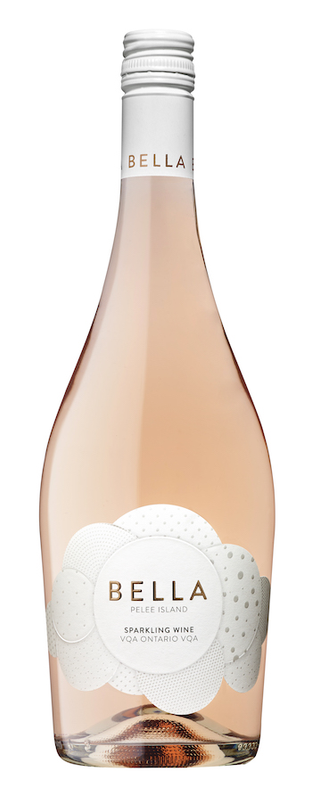 Pelee Island Winery Bella Rosé 2018 VQA South Islands rosé wine. Pinot Noir and Auxerrois blend. 