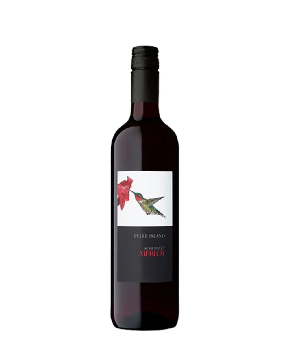 Bottle of Merlot Semi-Sweet Red Wine from Pelee Island Winery