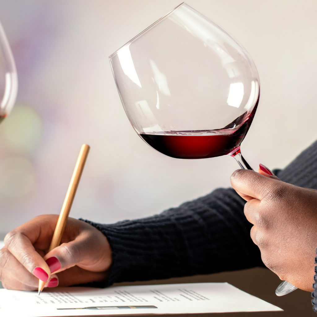 Learning about wine tasting