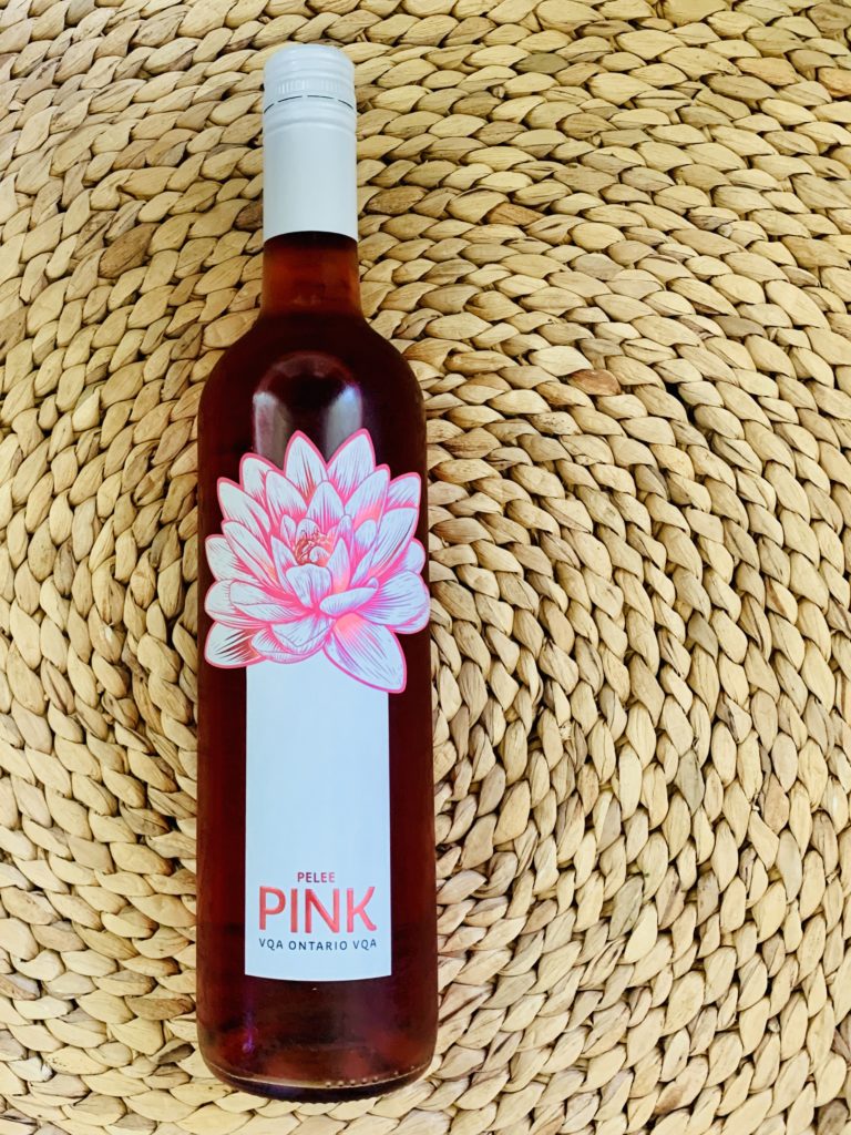 Pelee Island Winery Pelee Pink VQA Ontario rosé wine. 