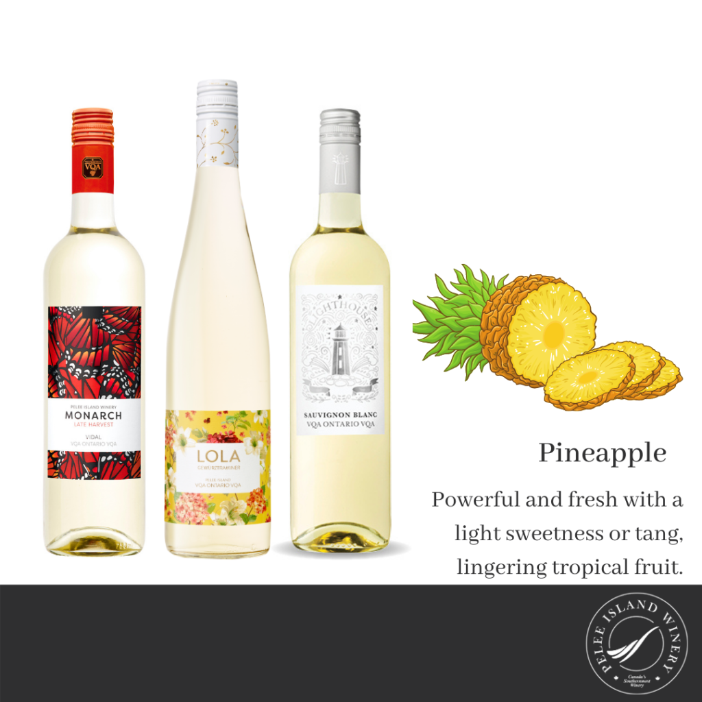 Pelee Island Winery wine tasting notes pineapple
