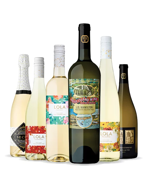 Pelee Island Winery VQA Sustainable Winemaking 6 x 750mL bottles of our highest award-winning white wines. Package includes: 2017 Vinedressers Chardonnay VQA - 2021 Chardonnay du Monde International (SILVER) 2017 J.S Hamilton White/Pinot Gris Vendage Tardive VQA - 2020 Decanter World Wine Awards (BRONZE) 2018 LOLA Chardonnay VQA - 2021 Finger Lakes International Wine & Spirits Competition (GOLD & Best Chardonnay) 2018 Secco Sparkling VQA - 2021 Finger Lakes International Wine & Spirits Competition (SILVER) 2019 LOLA Pinot Grigio VQA - 2021 Finger Lakes International Wine & Spirits Competition (BRONZE) 2018 LOLA Riesling - 2019 Decanter World Wine Awards (SILVER)