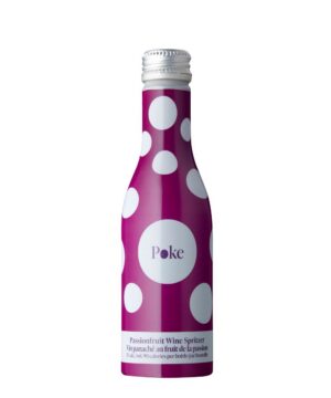 Poke Passionfruit Wine Spritzer ready-to-drink wine cocktail with tropical passionfruit flavour and only 90 calories