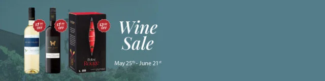 Image of Pelee Island Winery wines blanc de blanc and Cabernet Sauvignon with 1$ discount and Pelee Rouge with 3.5$ discount