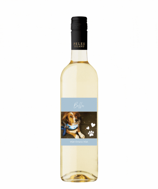 Pet Pics of Pelee Island Winery with image of Dog and Customize label for pet pics