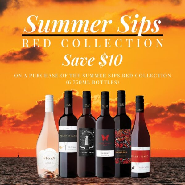 6 bottles of Pelee Island Winery Red Wines that celebrate Summer