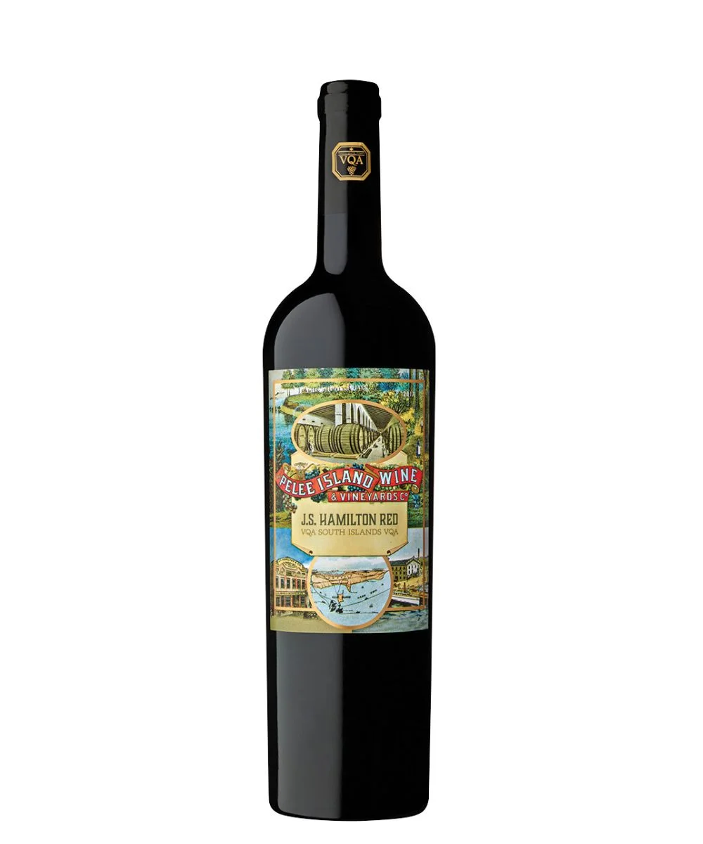 J.S. Hamilton Red VQA Shiraz Malbec Petit Verdot Ontario red wine bottle