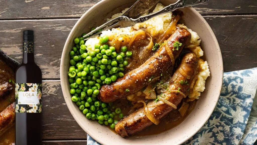 LOLA Merlot & Irish Bangers and Mash