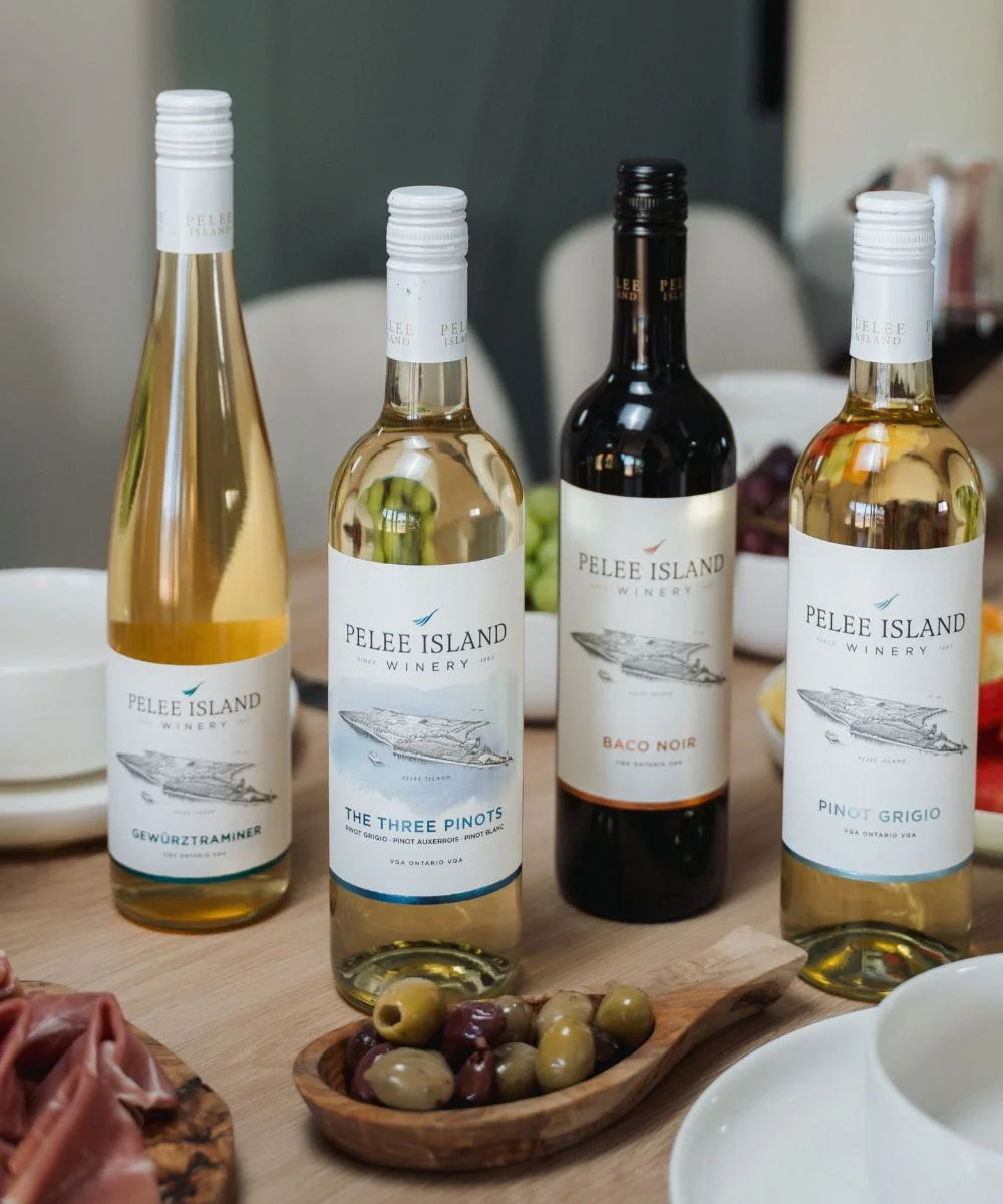 The Three Pinots with Three Pelee Island Wines
