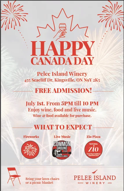 🎉 Canada Day Celebration at Pelee Island Winery – Kingsville 