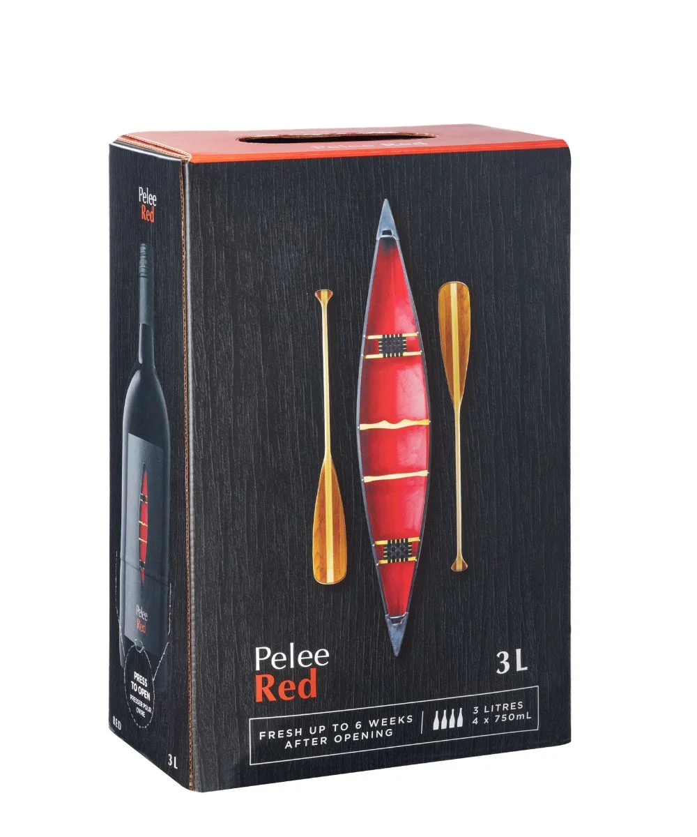 Pelee Red (Rouge) 3L Bag In Box Ontario red blend with new slimline packaging