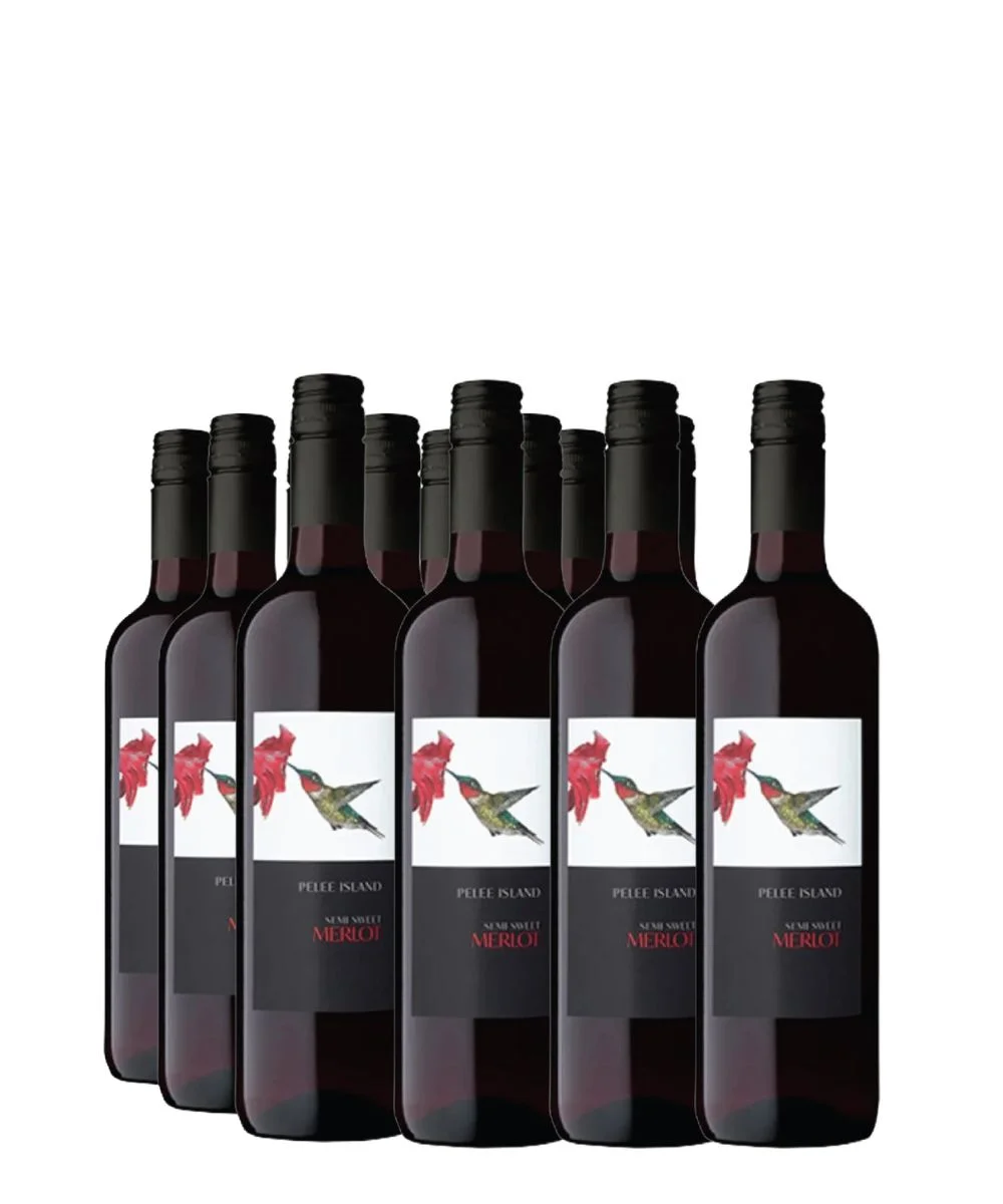 Merlot Semi Sweet Red Wine Twelve Bottles